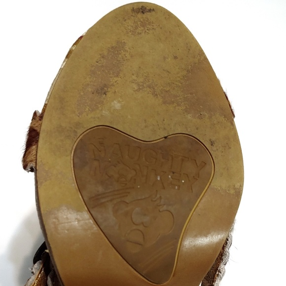 Leopard Print strappy Sandals by Naughty monkey - Picture 4 of 7